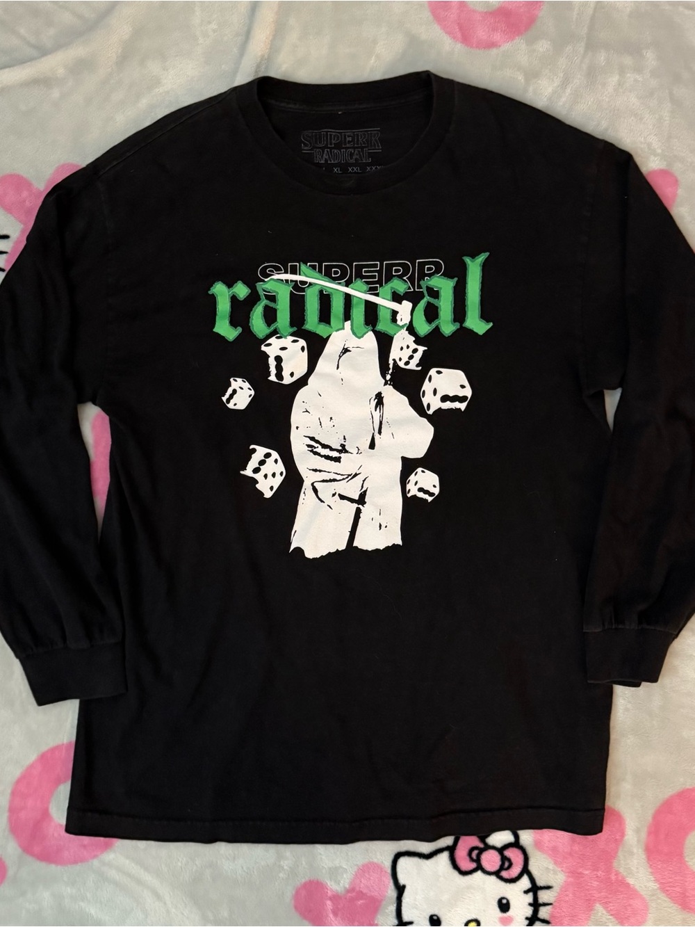 Superrr Radical Black Long Sleeve Graphic Tee